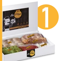 Caja del Kit La Miga con sánguches sellados al vacío